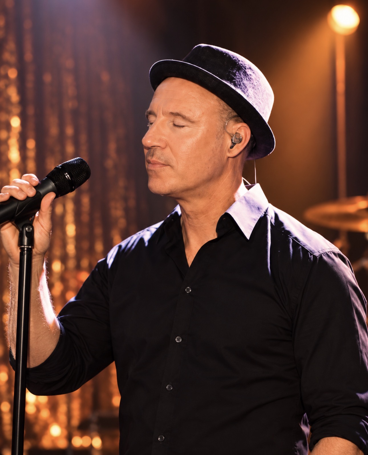 Guido beim Singen auf der Bühne