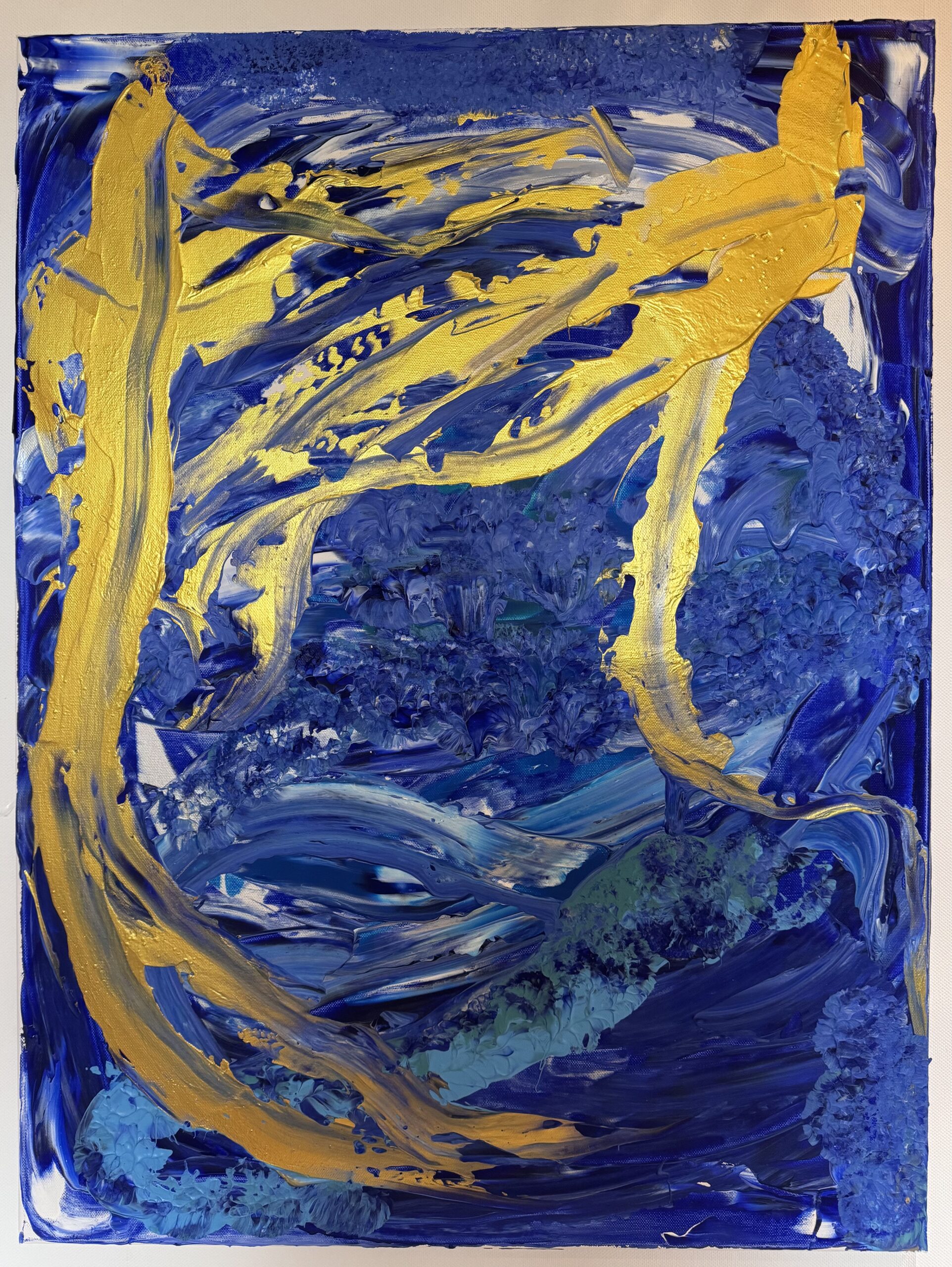 Im Blau der Götter – handgemaltes Originalgemälde, 60 × 80 cm